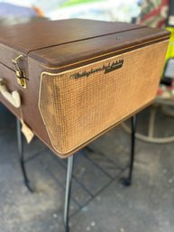 Working 'Arthophonic High Fidelity' RCA Victor Vintage Record Player On Rolling Stand