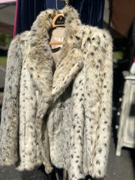 Vintage Faux Fur Womens M