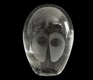 Cool Owl Crystal Paperweight