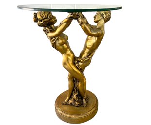 1972 Gold Figural Accent Table By ARP