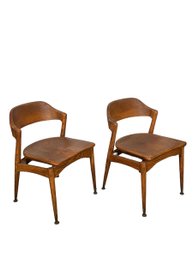Pair Of Oak Mcm Chairs