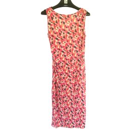 Vintage Diane Von Furstenberg Silk Tank Dress Geometric Pinks