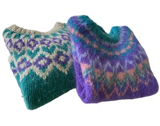 Two Vintage Icelandic Design Wool Sweaters