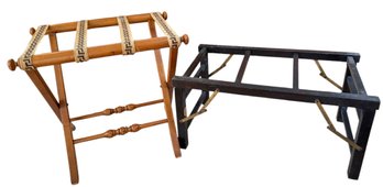 Two Vintage Folding Luggage Racks