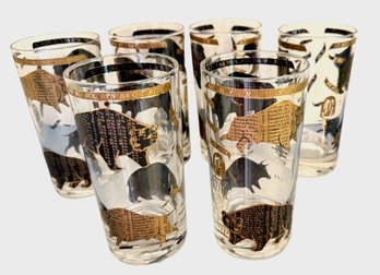 MCM Hammacher Schlemmer Bull & Bear Stock Market Glasses