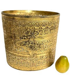 Vintage Ormolu Brass Waste Basket