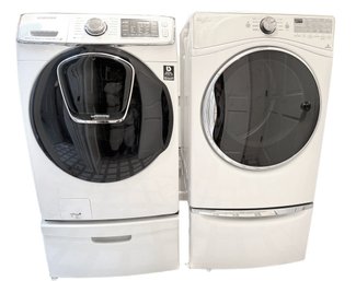 SAMSUNG Washer & WHIRLPOOL Model WED92HEFWO Dryer