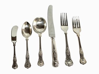 Complete Service For Eight Of Vintage English Sheffield Silver-plate