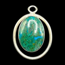 Beautiful Sterling Silver Chrysocolla Pendant