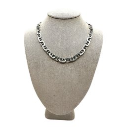 Vintage Italian Sterling Silver Thick Chain Necklace