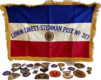 A Collection Of Vintage Military Patches And Badges And More