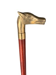 Brass Horse Head Cane