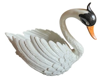 HUGE Ceramic Decorative Swan Centerpiece / Planter