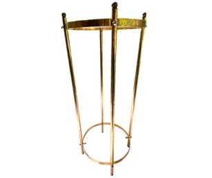 Vintage Brass And Glass Plant Stand
