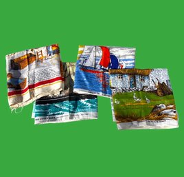 Four Vintage Irish Linen Tea Towel (G)
