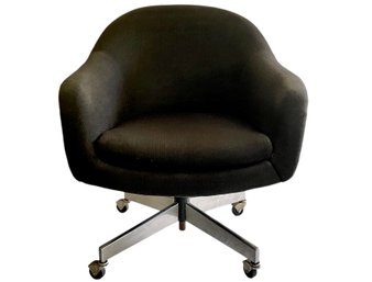 Black Bucket Office Swivel Chair By Faultless-Doerner