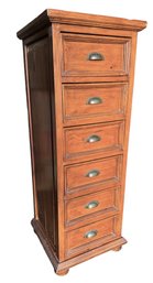 Demure Vintage Honey Pine Chest Of Drawers