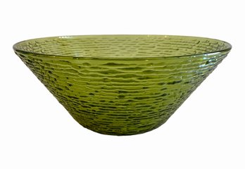 Vintage Anchor Hocking Soreno Avocado Green Glass Bowl