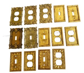 Group Of Vintage Brass Outlet & Switch Plates