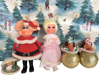 1960s Kitsch Christmas Ornament Collection