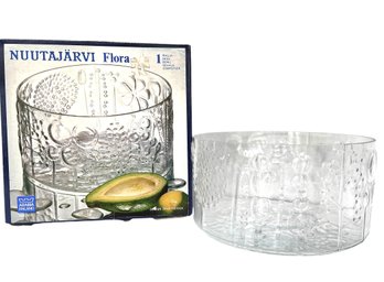 MCM Iittala 'Flora' Nuutajarvi Oiva Toikka Glass Bowl From Finland