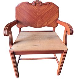 Art Deco Mahogany Wide Vanity Chair