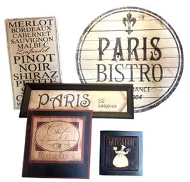 Grouping Of French Decorative Wall Signs