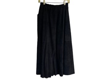 Vintage Midi Suede Skirt By Saks Fifth Avenue
