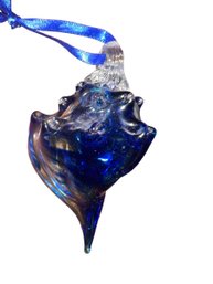 Blown Glass Conch Shell Ornament