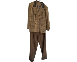 Vintage Cacharel Wool Houndstooth Blazer And Trousers