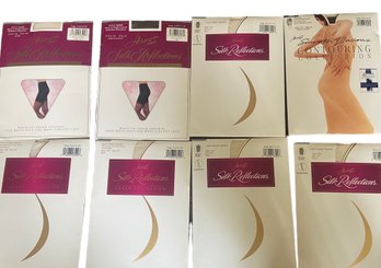 Eight Pairs Of Hanes Shaping Stockings