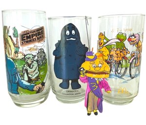 Three Character Glass Tumblers From The 1980s