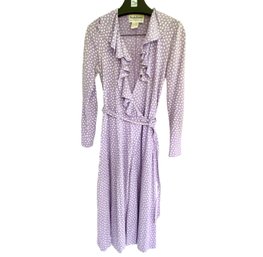 Vintage Diane Von Furstenberg Lavender Wrap Dress