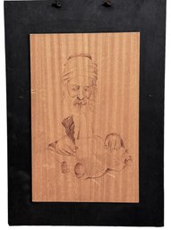 Etched Wood Drawing Of Scribe (sofar) (Y)