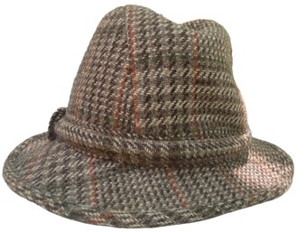 Vintage British Jacob Wool Tweed Hat By Green Grove Weavers