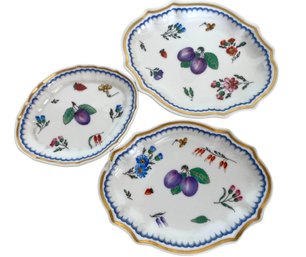 Three Vintage Richard Ginori  'Italian Fruit' Pickle Dishes