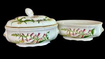 Pair Of SPODE STAFFORD FLOWERS Casserole Dishes