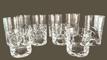 Fine Atlantis 'Faro' Vintage Crystal Barware Lot  -10 Pcs.