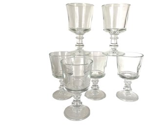 Six Stemmed Cocktail Glasses