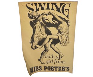Amazing Vintage Miss Porters 'Swing' Poster