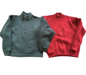 Two 1990s Vintage Patagonia Wool Half Zip Sweaters