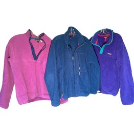 Three 1990s Vintage Patagonia Fleece Jackets