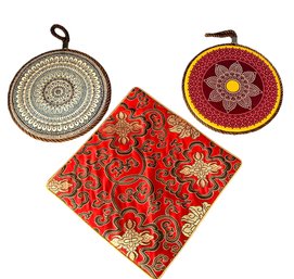 Trio Of Hand Woven Trivets