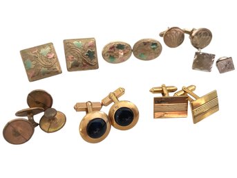 Collection Of Vintage Mens Cuff Links And Tie Clips