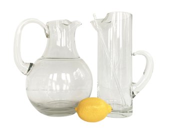 Magnificent Mid Century Glass Pitchers