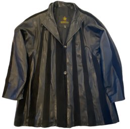 Ladies Vintage Florentine Black Leather And Suede Jacket