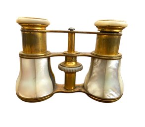 Mother Of Pearl And Brass Opera Glasses