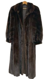 Vintage 1957 LANVIN Long Chocolate Mink From BERGDORF GOODMAN