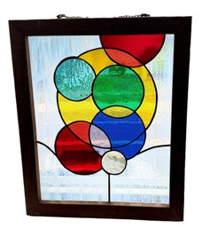 Frank Lloyd Wright Inspired Stained Glass Panel