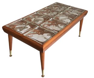 Glass Block Top Coffee Table